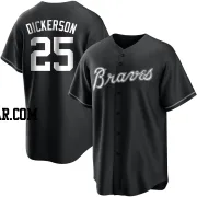 Alex Dickerson Men's Atlanta Braves Black/White Replica Jersey