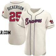 Alex Dickerson Men's Atlanta Braves Cream Authentic Alternate Jersey