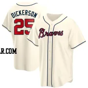 Alex Dickerson Men's Atlanta Braves Cream Replica Alternate Jersey