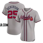 Alex Dickerson Men's Atlanta Braves Gray Elite Road Jersey