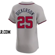 Alex Dickerson Men's Atlanta Braves Gray Elite Road Jersey