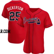 Alex Dickerson Men's Atlanta Braves Red Authentic Alternate Jersey