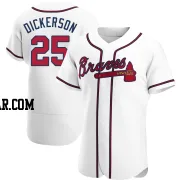 Alex Dickerson Men's Atlanta Braves White Authentic Home Jersey