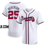 Alex Dickerson Men's Atlanta Braves White Elite Home Jersey