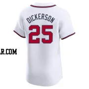 Alex Dickerson Men's Atlanta Braves White Elite Home Jersey