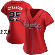 Alex Dickerson Women's Atlanta Braves Red Replica Alternate Jersey