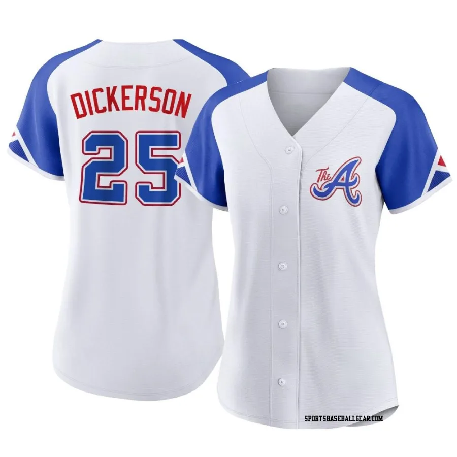 Alex Dickerson Women's Atlanta Braves White Authentic 2023 City Connect Jersey