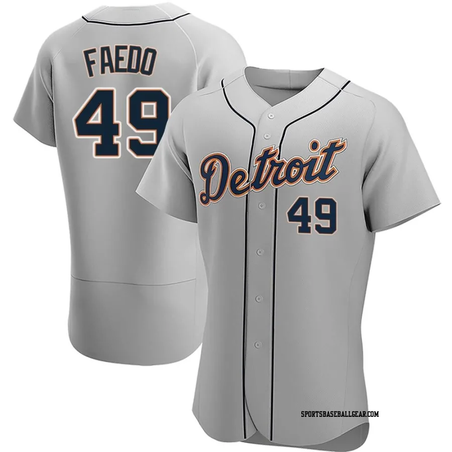 Alex Faedo Men's Detroit Tigers Gray Authentic Road Jersey