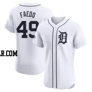 Alex Faedo Men's Detroit Tigers White Elite Home Patch Jersey