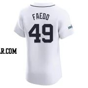 Alex Faedo Men's Detroit Tigers White Elite Home Patch Jersey