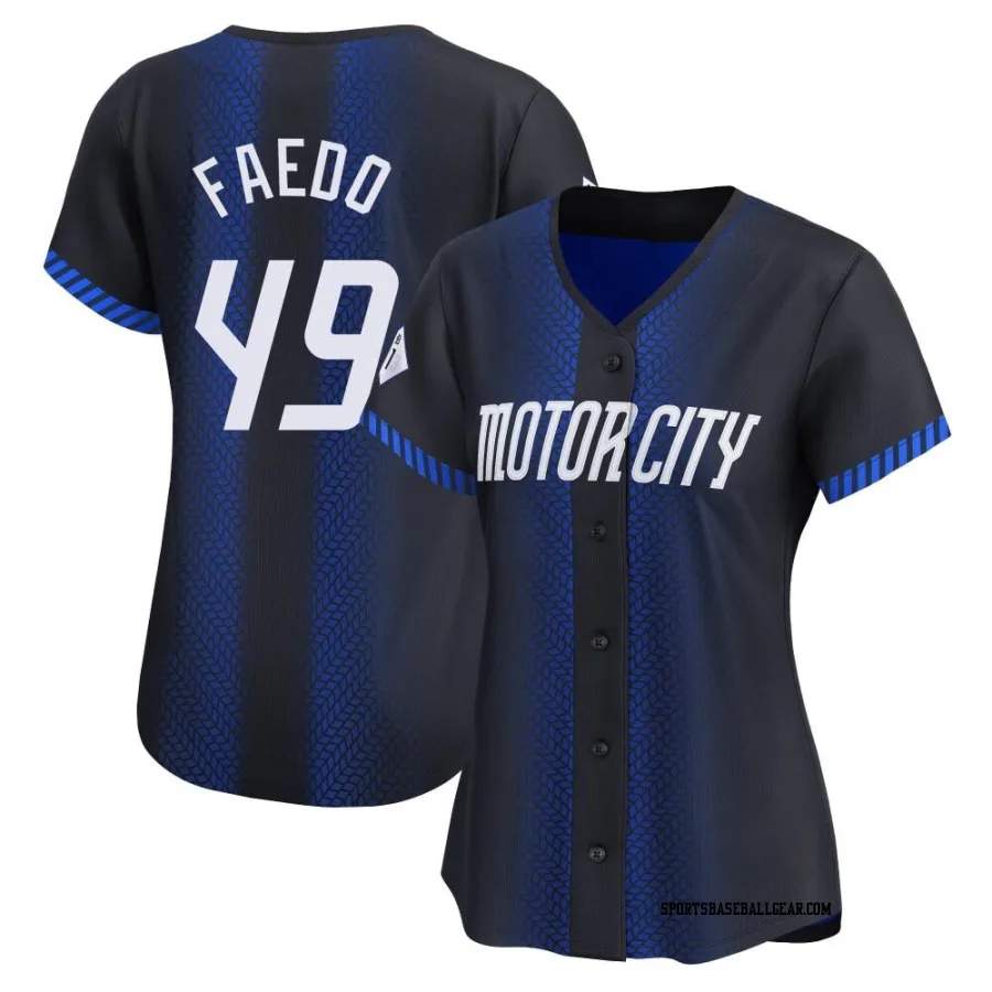 Alex Faedo Women's Detroit Tigers Blue Limited 2024 City Connect Jersey