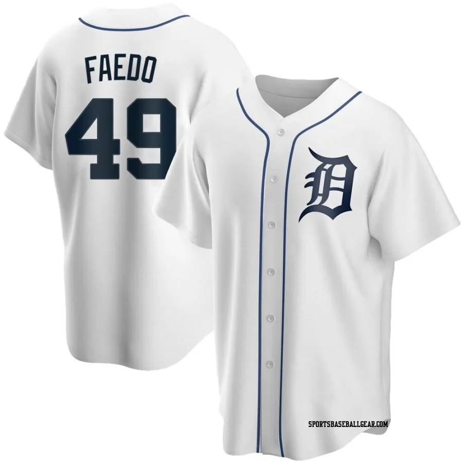 Alex Faedo Youth Detroit Tigers White Replica Home Jersey