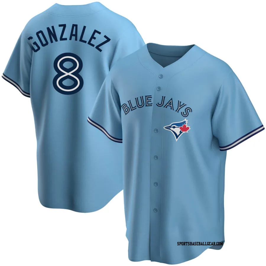 Alex Gonzalez Men's Toronto Blue Jays Blue Replica Powder Alternate Jersey