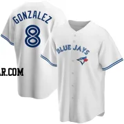 Alex Gonzalez Men's Toronto Blue Jays White Replica Home Jersey