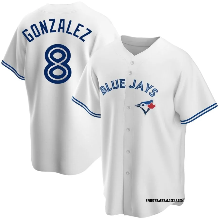 Alex Gonzalez Men's Toronto Blue Jays White Replica Home Jersey