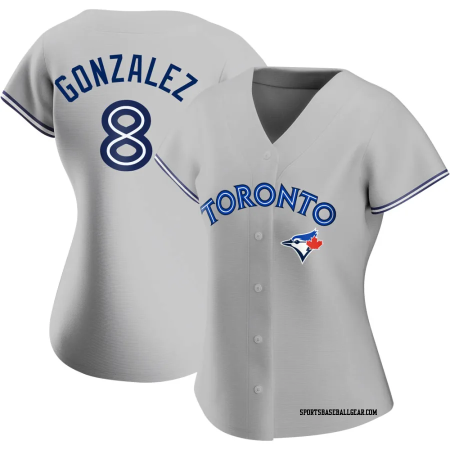 Alex Gonzalez Women's Toronto Blue Jays Gray Authentic Road Jersey