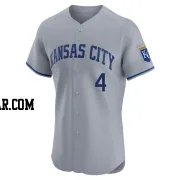 Alex Gordon Men's Kansas City Royals Gray Elite Road Jersey