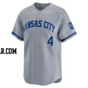 Alex Gordon Men's Kansas City Royals Gray Limited Away Jersey