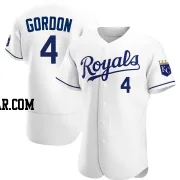 Alex Gordon Men's Kansas City Royals White Authentic Home Jersey