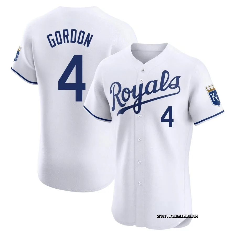 Alex Gordon Men's Kansas City Royals White Elite Home Jersey