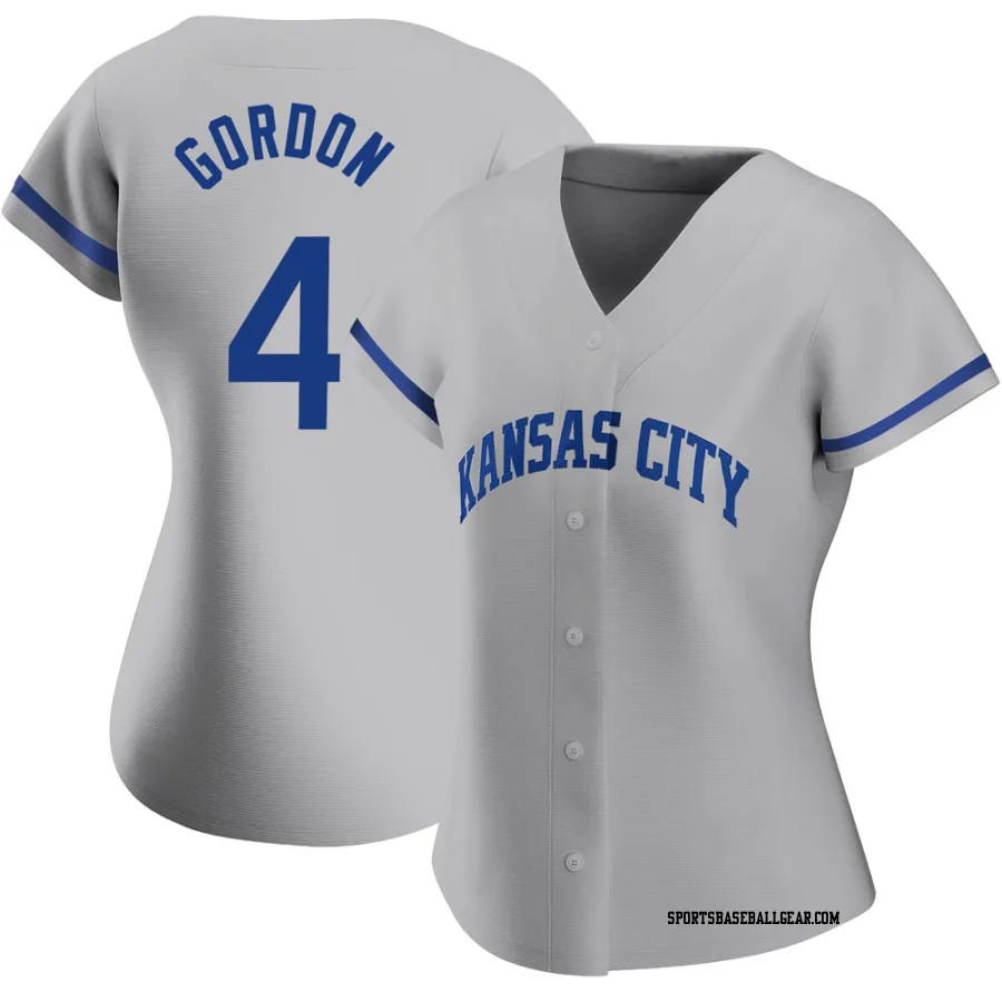 Alex Gordon Women's Kansas City Royals Gray Authentic 2022 Road Jersey