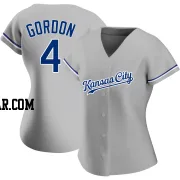 Alex Gordon Women's Kansas City Royals Gray Replica Road Jersey