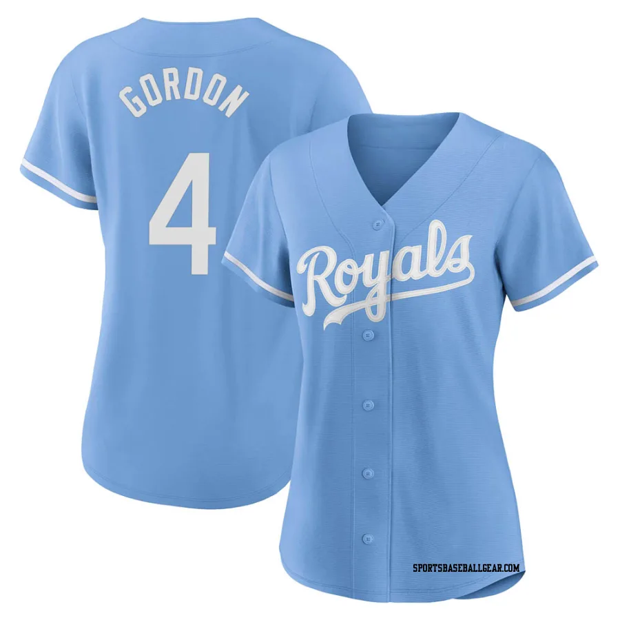 Alex Gordon Women's Kansas City Royals Light Blue Replica 2022 Alternate Jersey