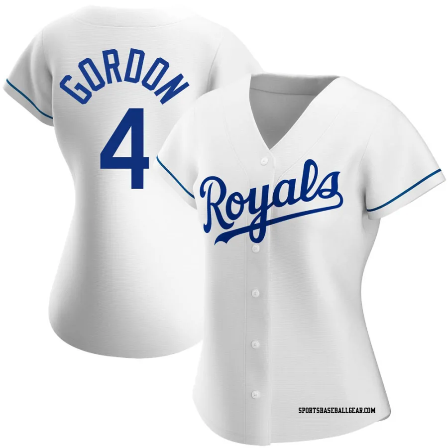 Alex Gordon Women's Kansas City Royals White Authentic Home Jersey