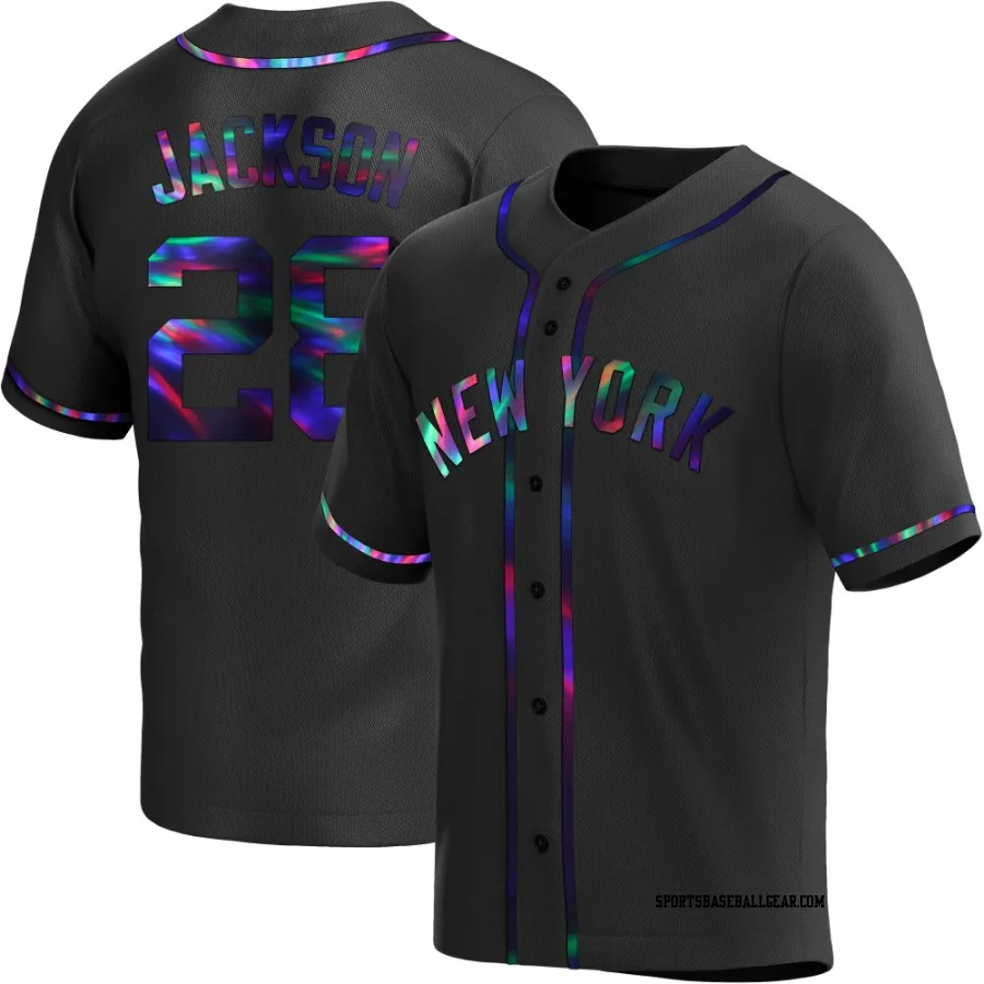 Alex Jackson Men's New York Yankees Black Holographic Replica Alternate Jersey