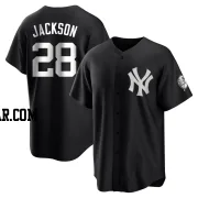 Alex Jackson Men's New York Yankees Black/White Replica Jersey