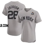 Alex Jackson Men's New York Yankees Gray Elite Road 2024 World Series Jersey