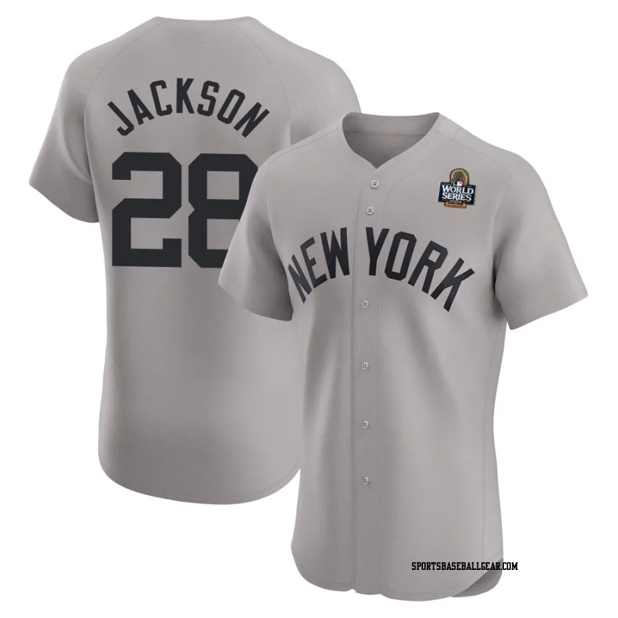 Alex Jackson Men's New York Yankees Gray Elite Road 2024 World Series Jersey