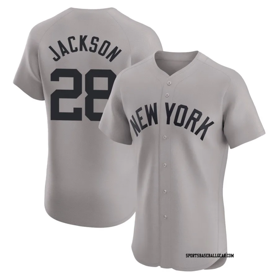 Alex Jackson Men's New York Yankees Gray Elite Road Jersey