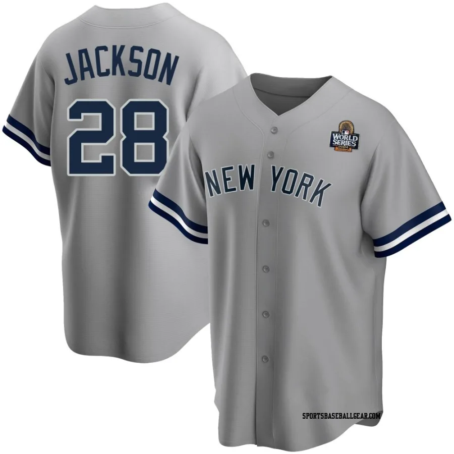 Alex Jackson Men's New York Yankees Gray Replica Road Name 2024 World Series Jersey