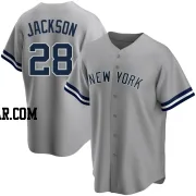 Alex Jackson Men's New York Yankees Gray Replica Road Name Jersey