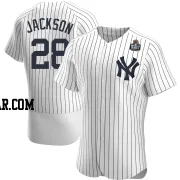 Alex Jackson Men's New York Yankees White Authentic Home 2024 World Series Jersey