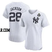 Alex Jackson Men's New York Yankees White Elite Home 2024 World Series Jersey