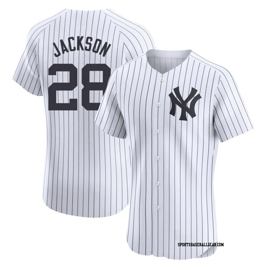 Alex Jackson Men's New York Yankees White Elite Home Jersey