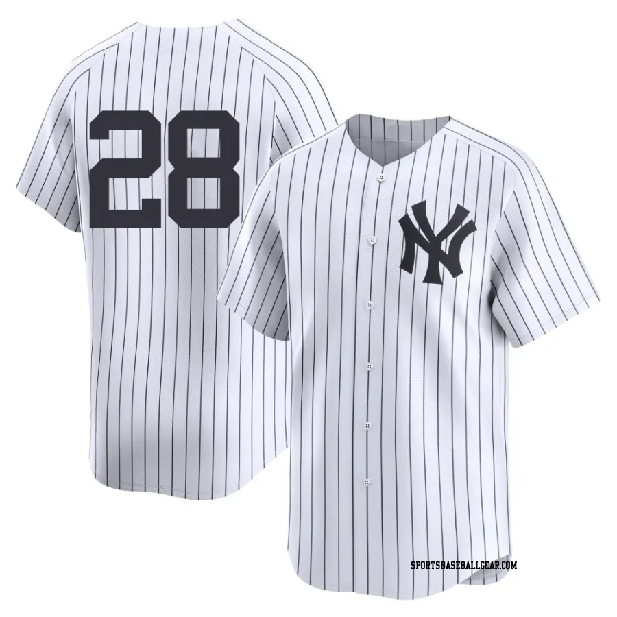 Alex Jackson Men's New York Yankees White Limited Yankee Home 2nd Jersey