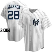 Alex Jackson Men's New York Yankees White Replica Home Jersey