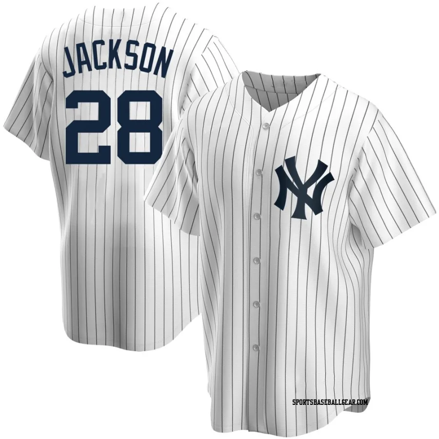 Alex Jackson Men's New York Yankees White Replica Home Jersey