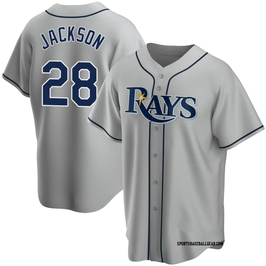 Alex Jackson Men's Tampa Bay Rays Gray Replica Road Jersey