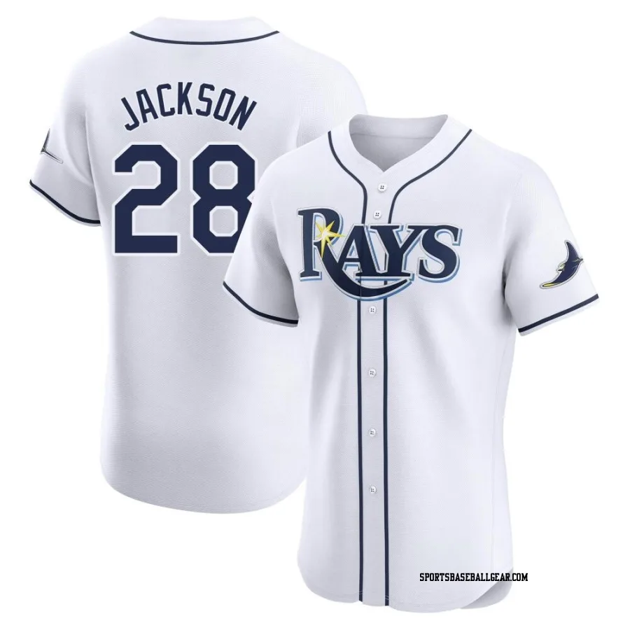 Alex Jackson Men's Tampa Bay Rays White Elite Home Jersey