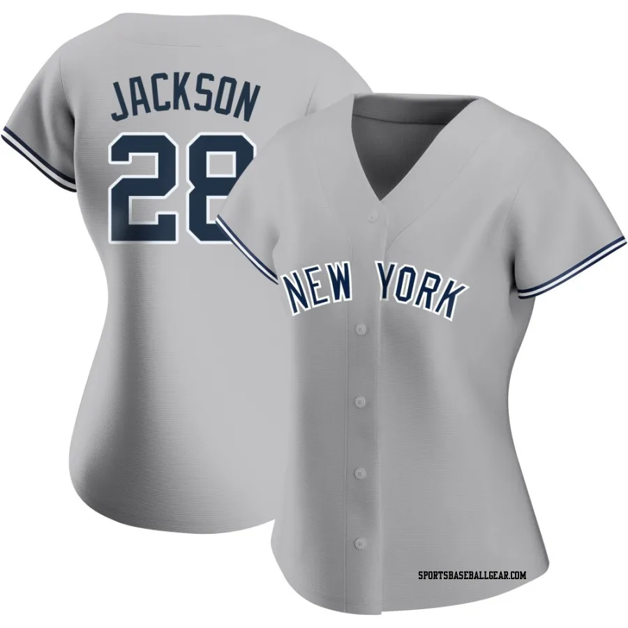 Alex Jackson Women's New York Yankees Gray Authentic Road Name Jersey