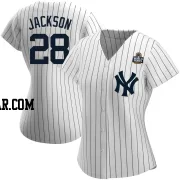 Alex Jackson Women's New York Yankees White Authentic Home Name 2024 World Series Jersey