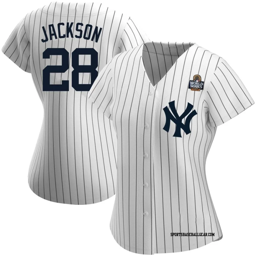 Alex Jackson Women's New York Yankees White Authentic Home Name 2024 World Series Jersey