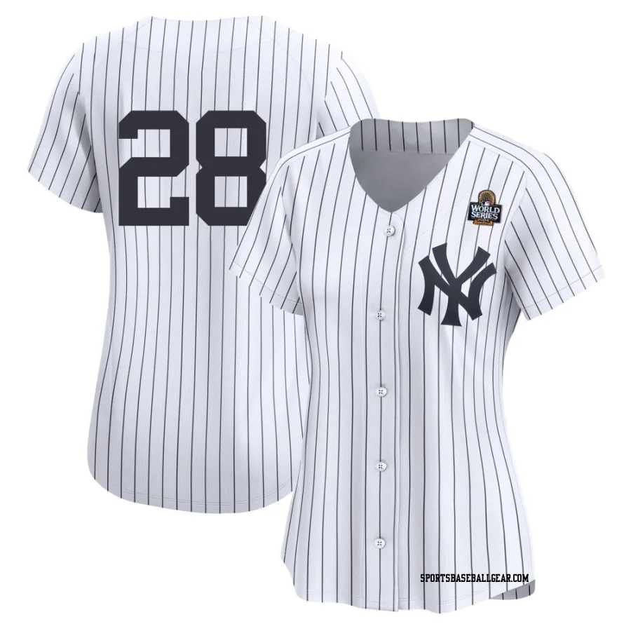 Alex Jackson Women's New York Yankees White Limited Yankee Home 2nd 2024 World Series Jersey