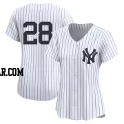 Alex Jackson Women's New York Yankees White Limited Yankee Home 2nd Jersey