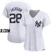 Alex Jackson Women's New York Yankees White Limited Yankee Home Jersey