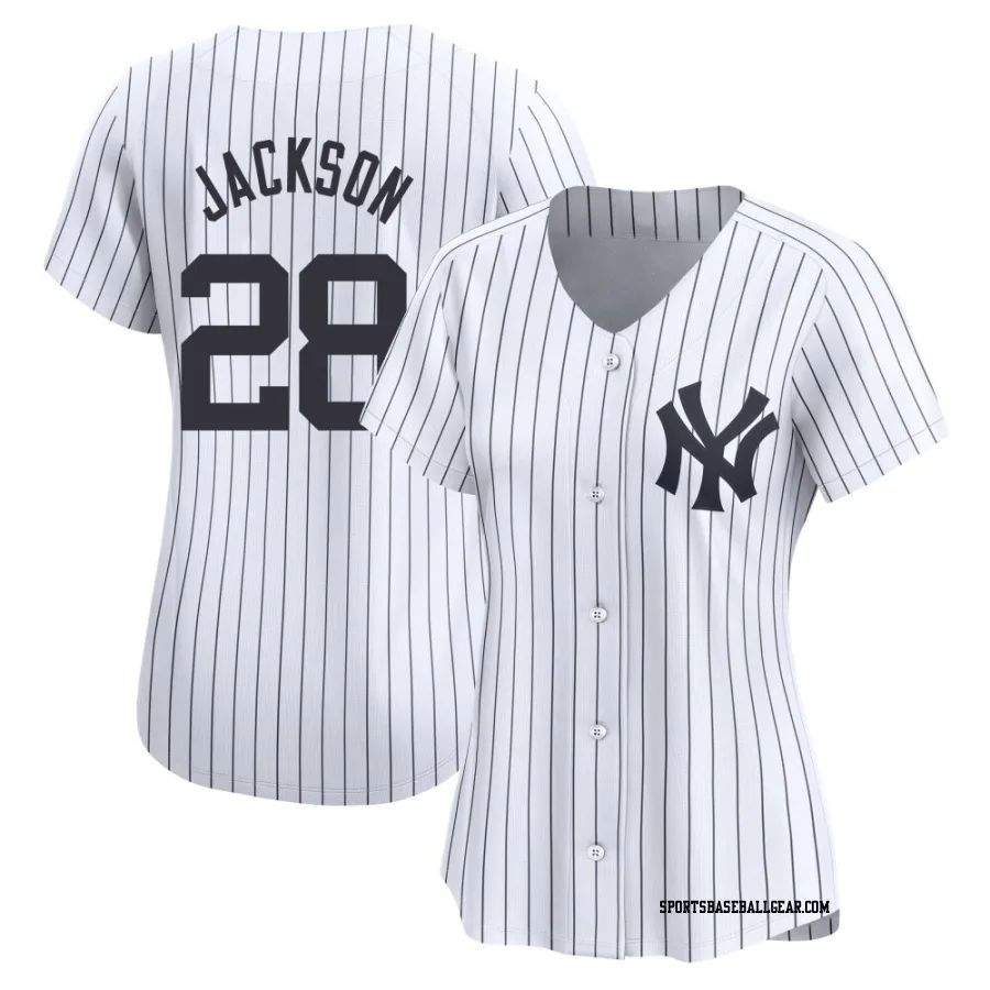 Alex Jackson Women's New York Yankees White Limited Yankee Home Jersey